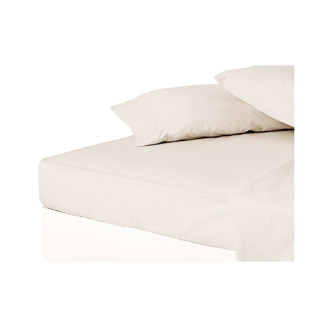 Sábana bajera cama 150 cm  cruda
