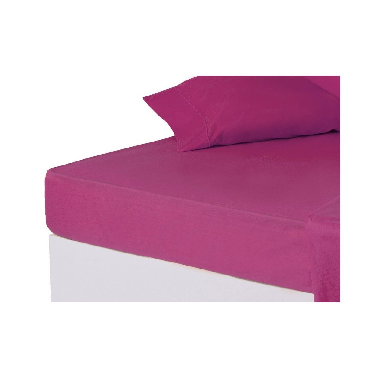 Sábana bajera fucsia cama 150 cm