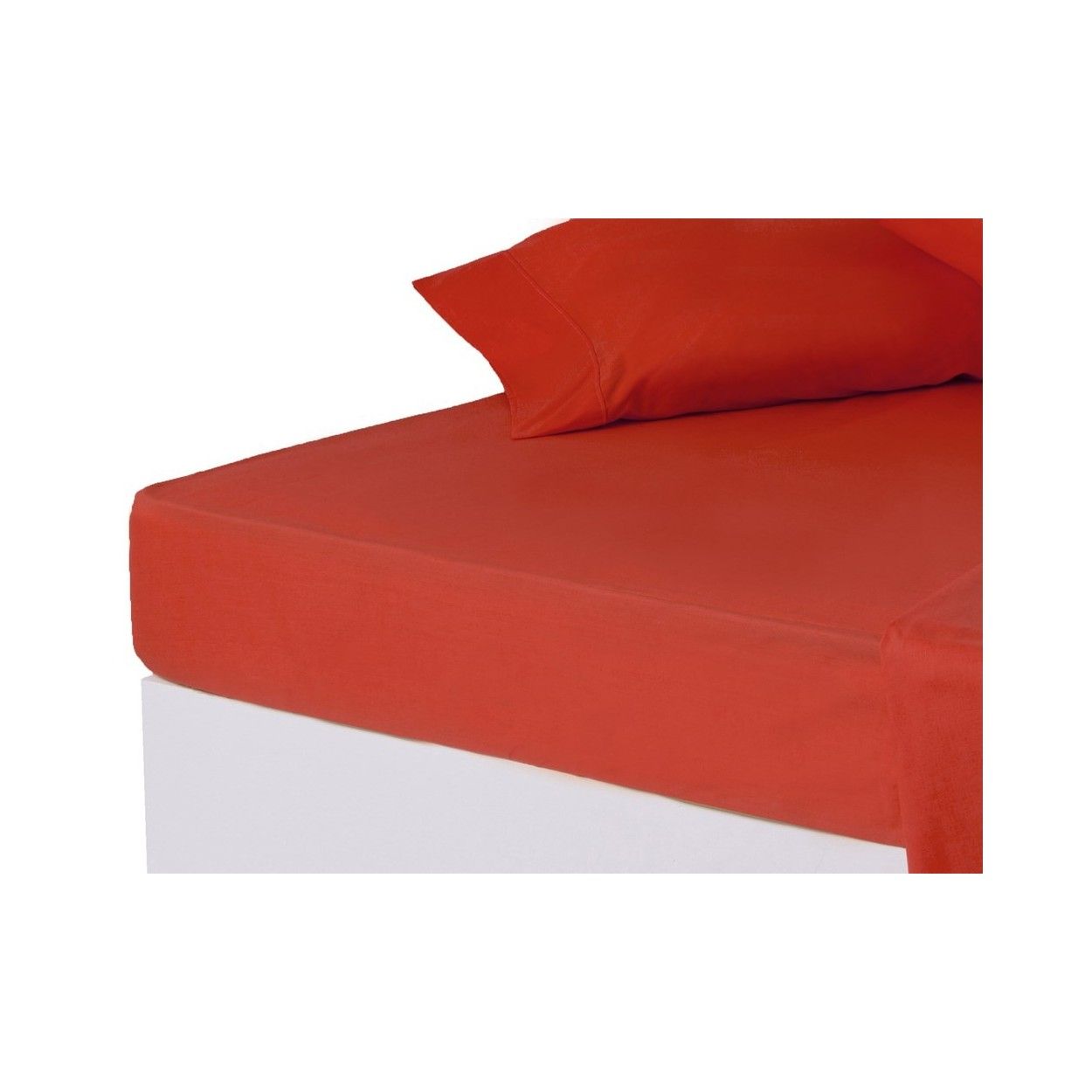 Sábana bajera roja cama 150 cm