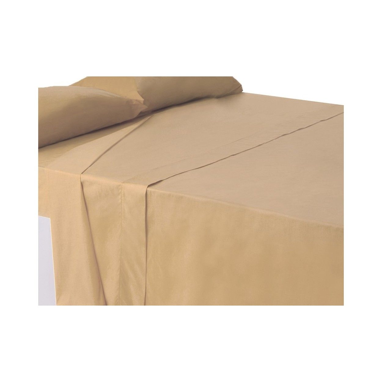 Sábana encimera beig cama 150 cm