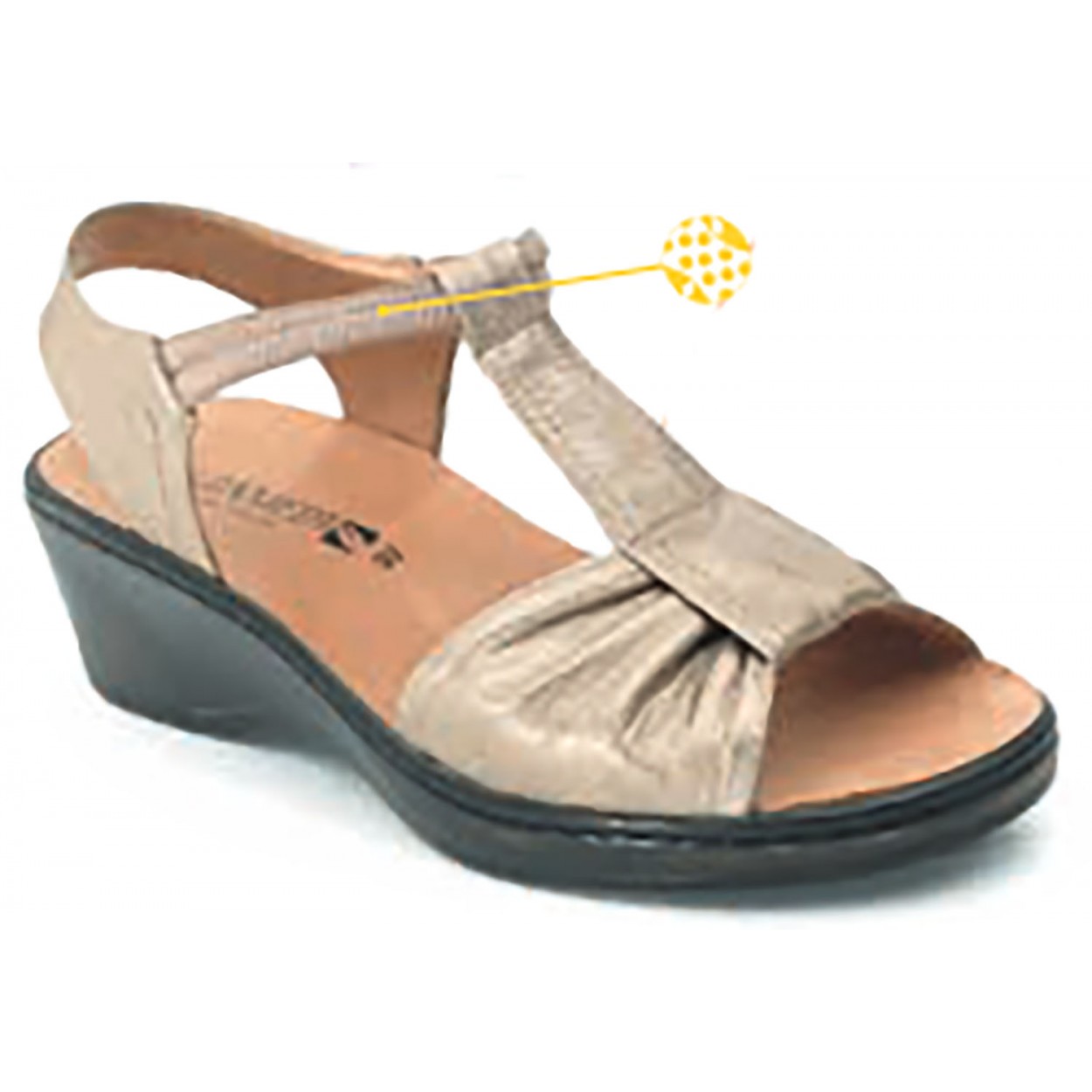 SANDALIA SEÑORA COLOR FUME ELEGANTE