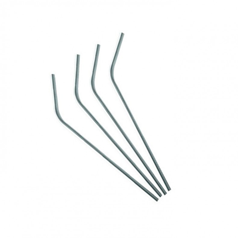 SET 4 PAJITAS CÓCTEL METAL