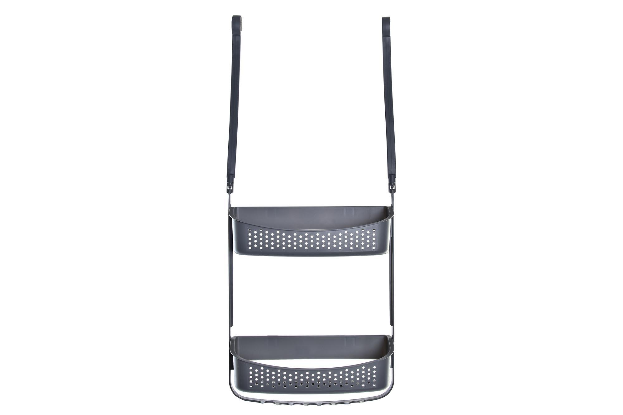 DKD Home Decor Organizador Moderno de Baño y Ducha Gris de Polipropileno - Alto 73 cm, Ancho 32 cm, Largo 11 cm (2 Unidades)