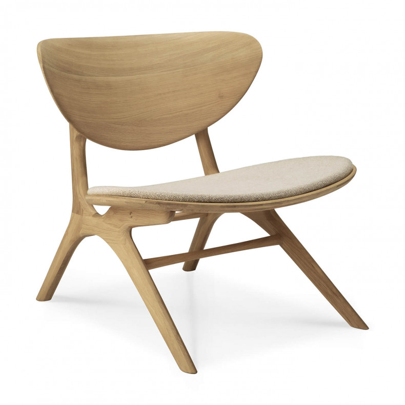 SILLÓN EYE ROBLE/TAPIZADO OFF WHITE