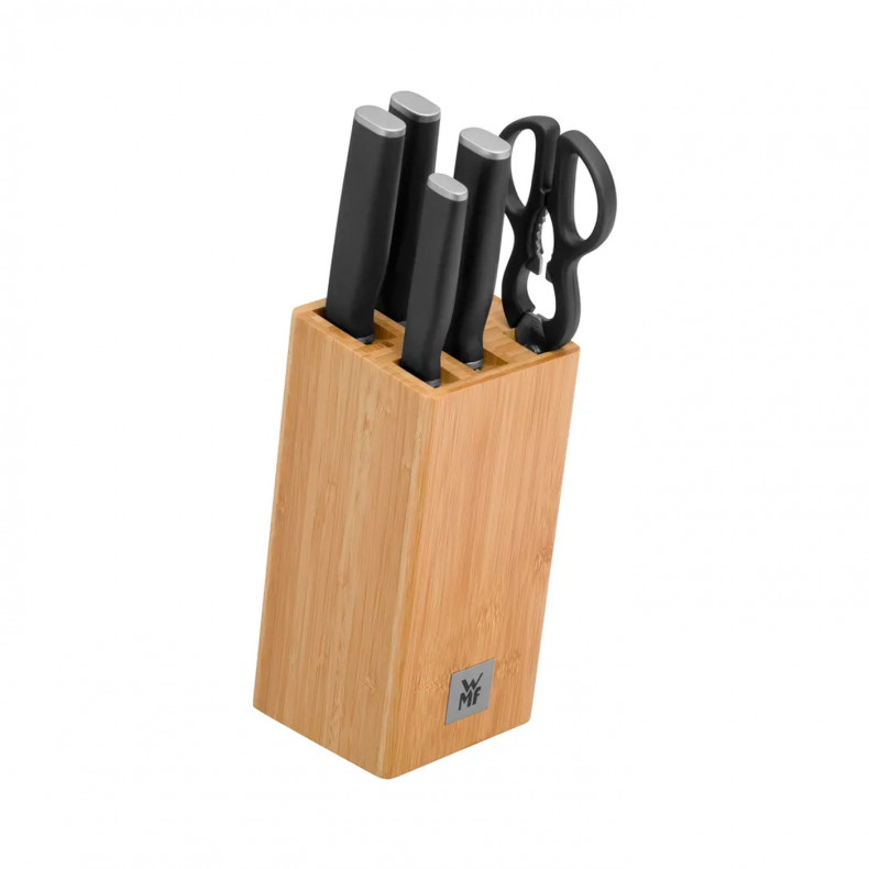 SOPORTE MADERA 4 CUCHILLOS Y TIJERA SEQUENCE