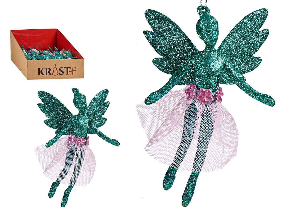 Krist+ Adorno Árbol Navidad Hada Verde Menta 8x13x4 cm (48 Unidades)