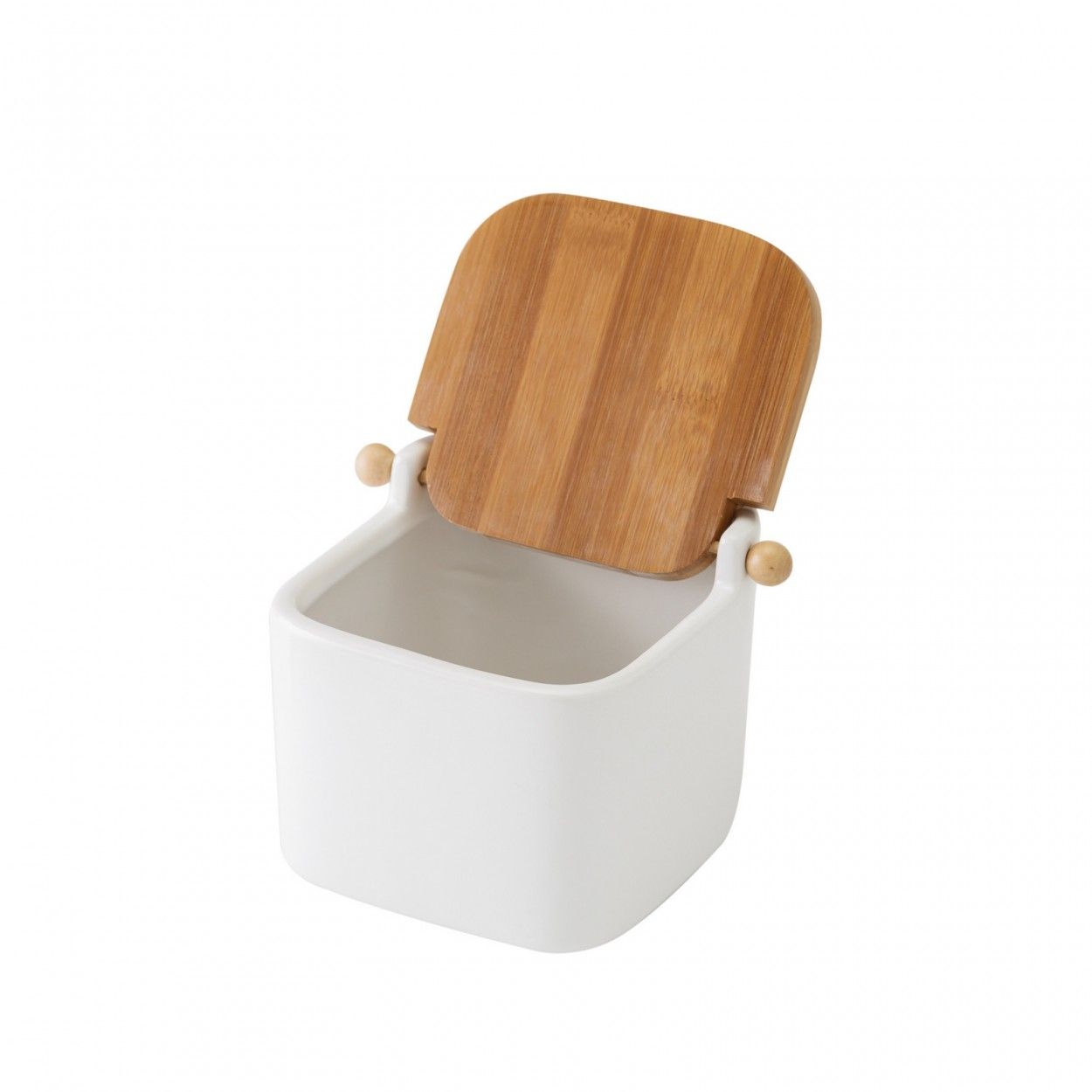 *TARA* SALERO BLANCO DE CERÁMICA 12X12X11