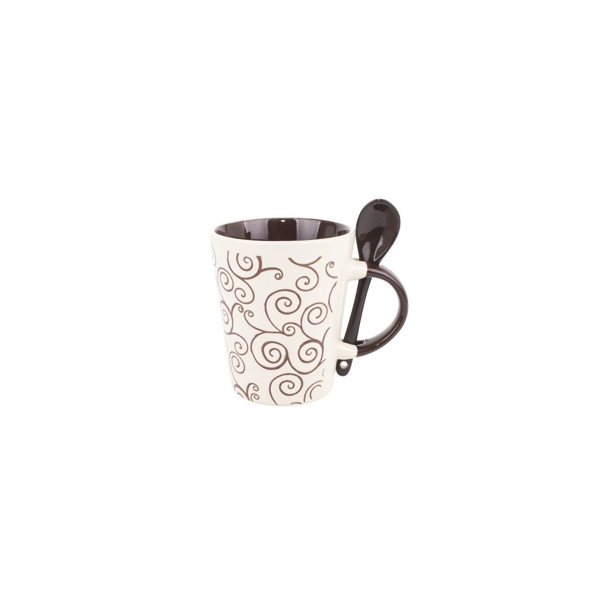 Taza ceramica con cucharilla