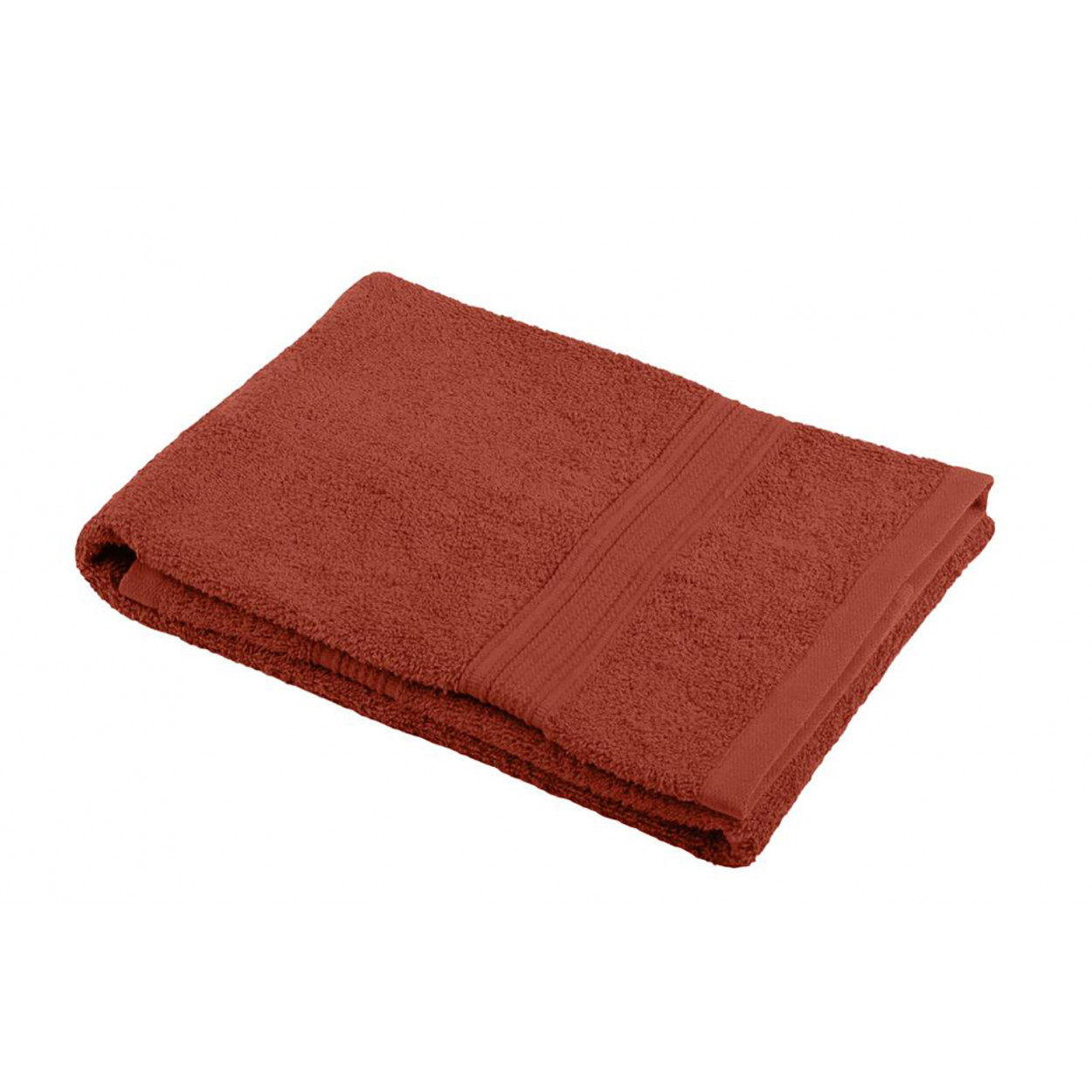 TOALLA BAÑO LAVABO 100% ALGODÓN 50x90CM TERRACOTA BIO