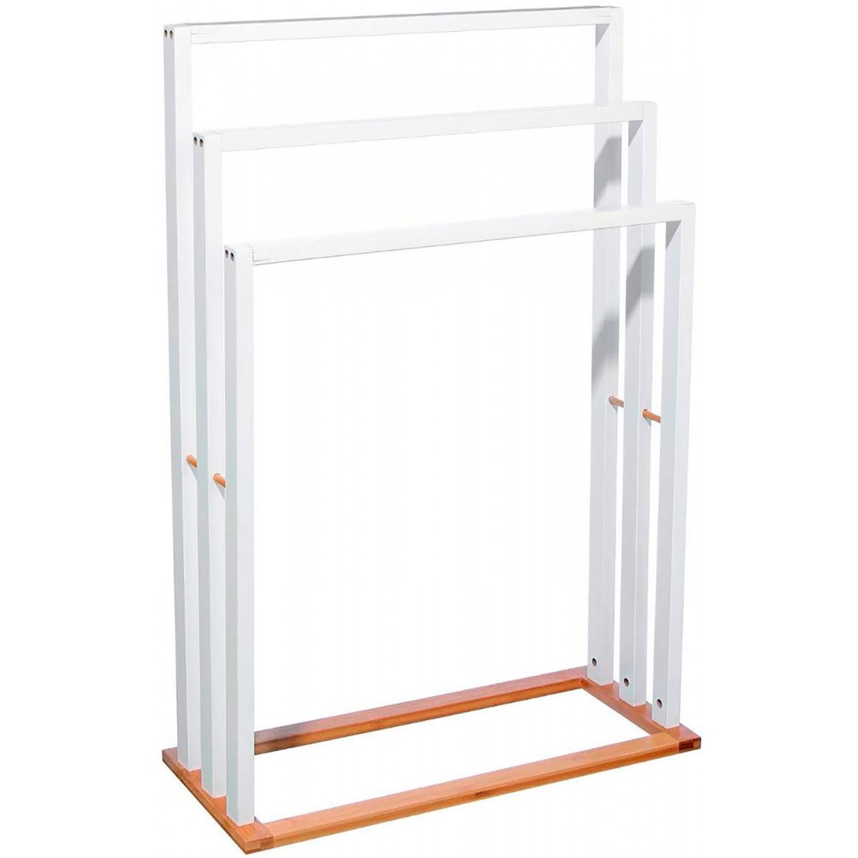 TOALLERO SUELO BAMBÚ BLANCO SARA 55x24x82CM