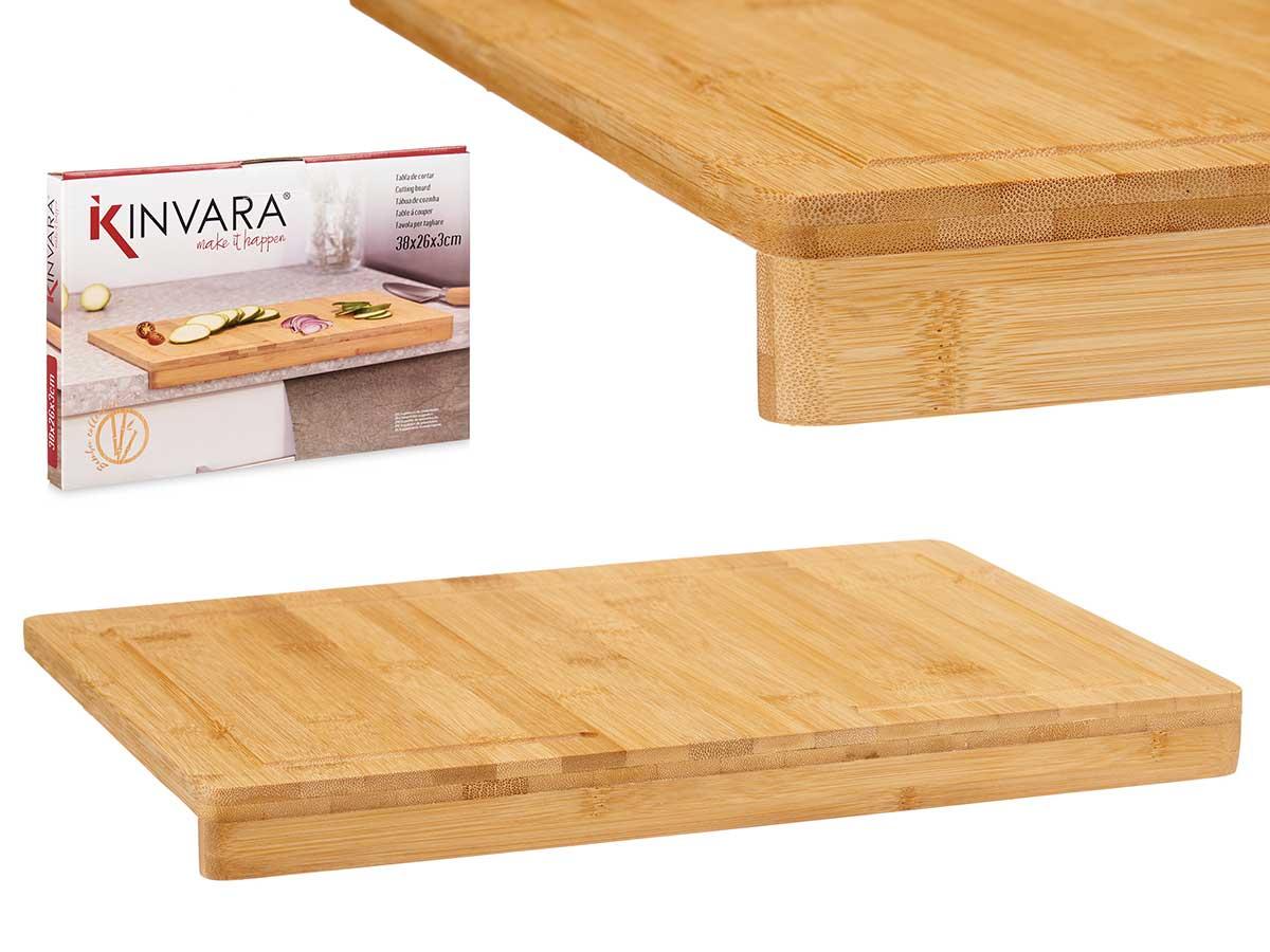 Kinvara Tabla de Bambú para Encimera 38x26.5 cm - Marrón (6 Unidades)