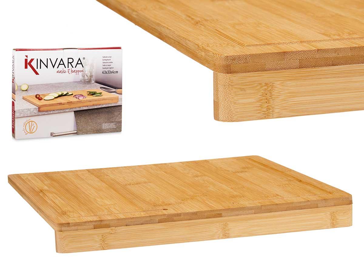 Kinvara Tabla de Bambú para Encimera 43x33 cm Marrón (6 Unidades)