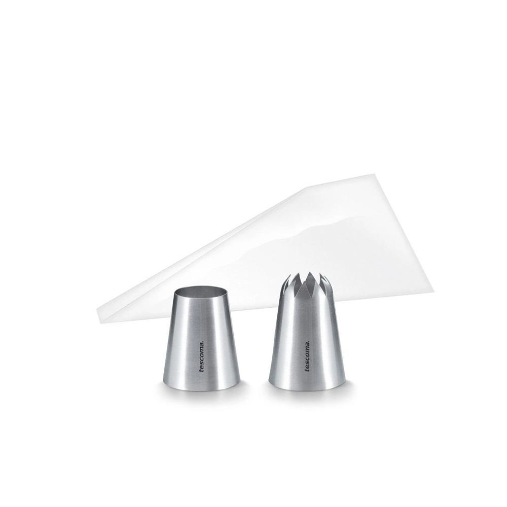 Tescoma Kit croquetas Grandchef, 10 bolsas y 2 boquillas de acero inoxidable, aptas para lavavajillas