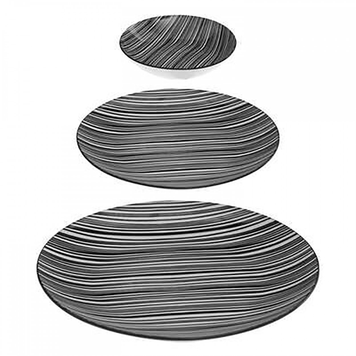 VAJILLA 18 PIEZAS PORCELANA "CEBRA"