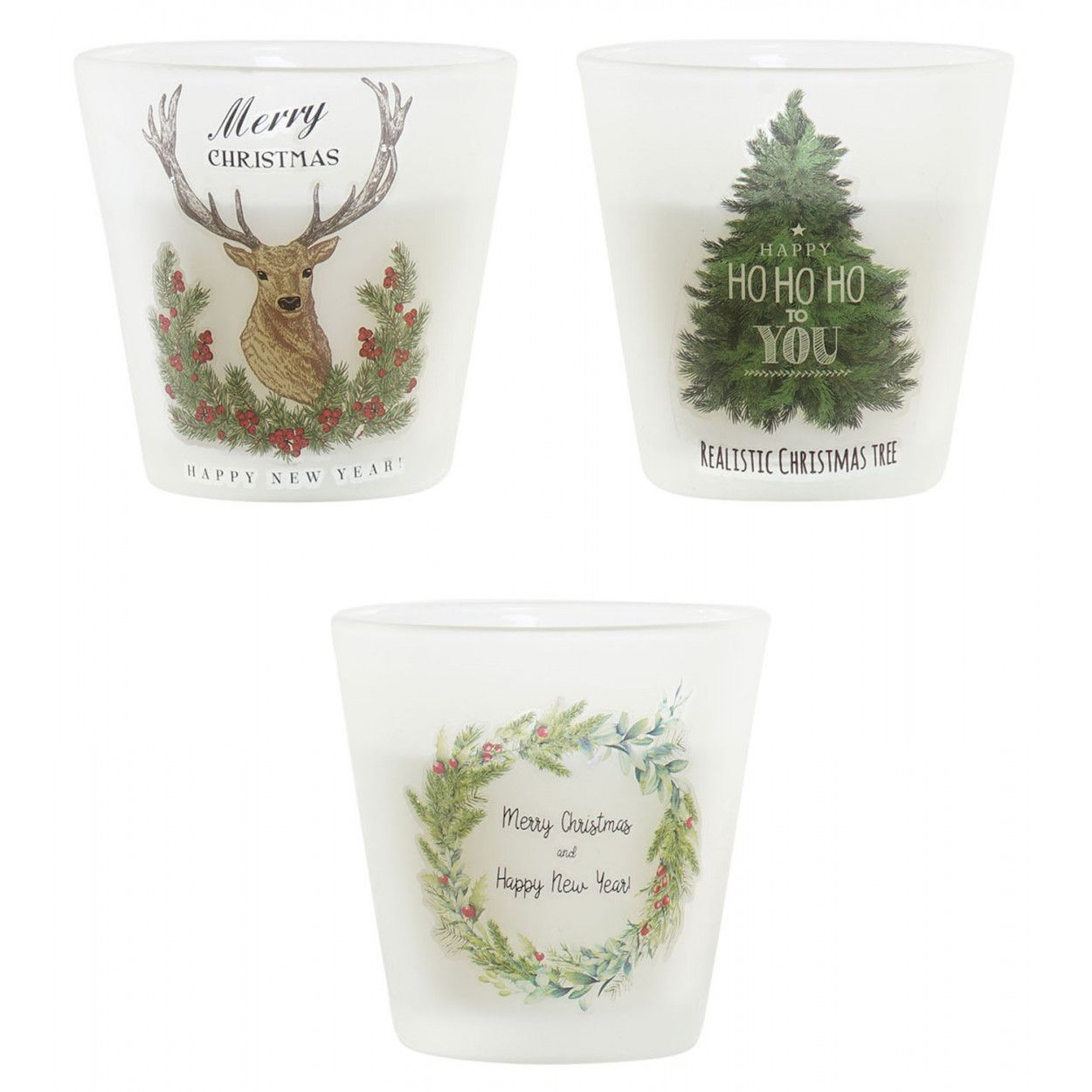 VELA DECORATIVA NAVIDEÑA CERA 6,5X6,5X6,5CM