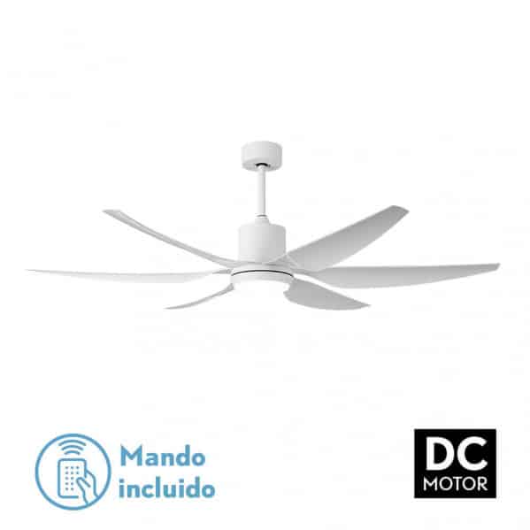 Fabrilamp Otto Ventilador DC 24w blanco 6 Aspas Blancas Reg.x167d 3000-4000-6000k 2tijas C/remoto, Memoria y Temporizador 158691601