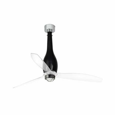 Ventilador de Techo Faro Eterfan DC 128cm Negro Brillo/Transparente Con Luz