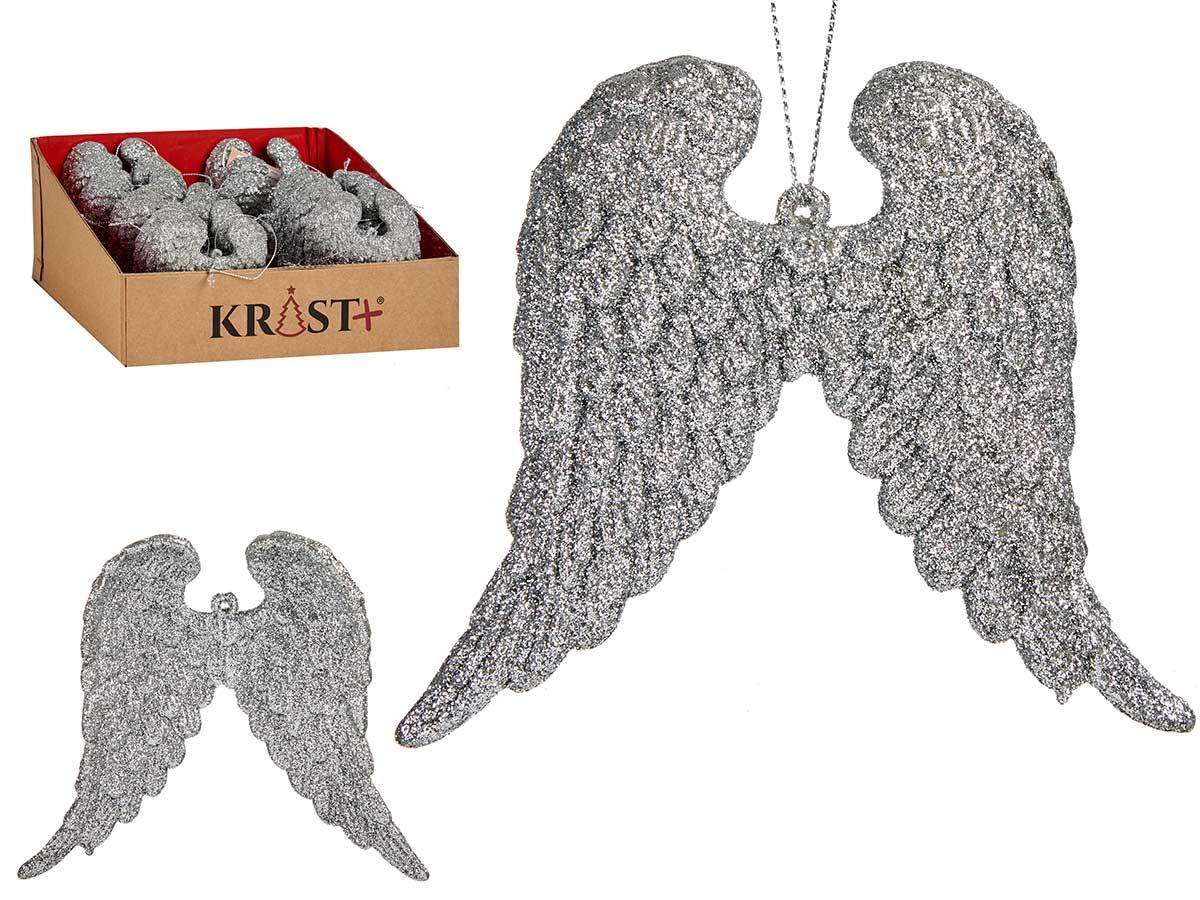 Krist+ Adorno Árbol Navidad Ala Doble Plateado 11x9.5x2 cm (48 Unidades)