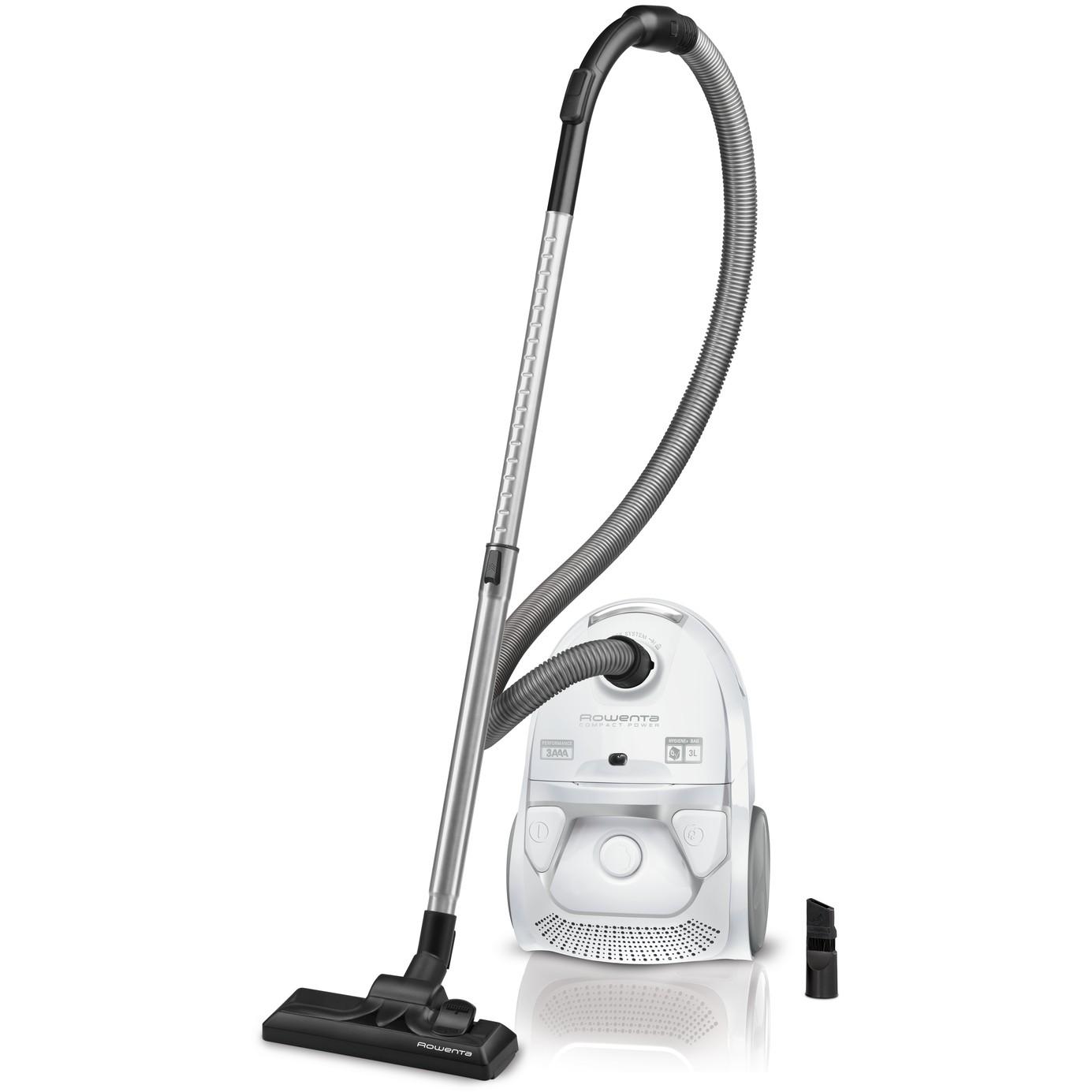 Rowenta RO 3927 Compact Power Aspiradora Cilíndrica con Bolsa, 750W, 3L, Filtro Higiénico para Suelos Duros y Alfombras