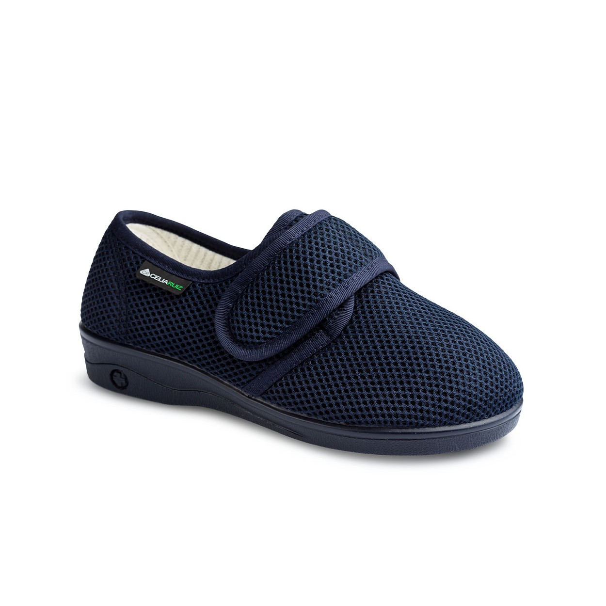 ZAPATILLA CON REJILLA COLOR AZUL MARINO SANITARIO