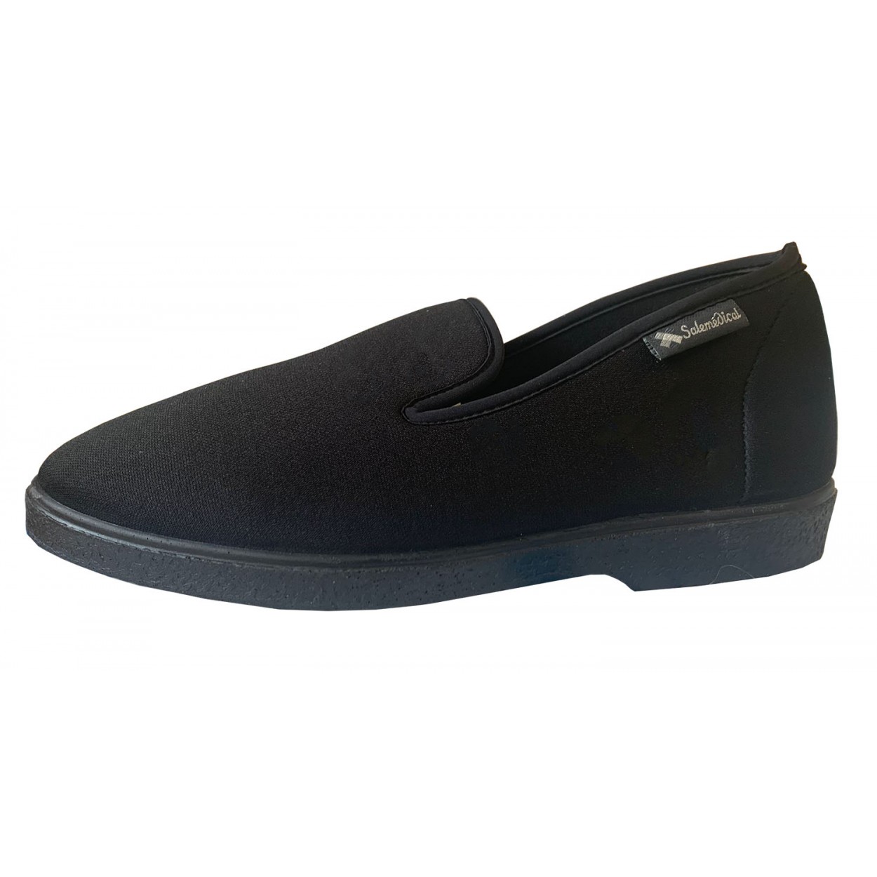 ZAPATILLAS DE CASA DE ANCHO ESPECIAL COLOR NEGRO