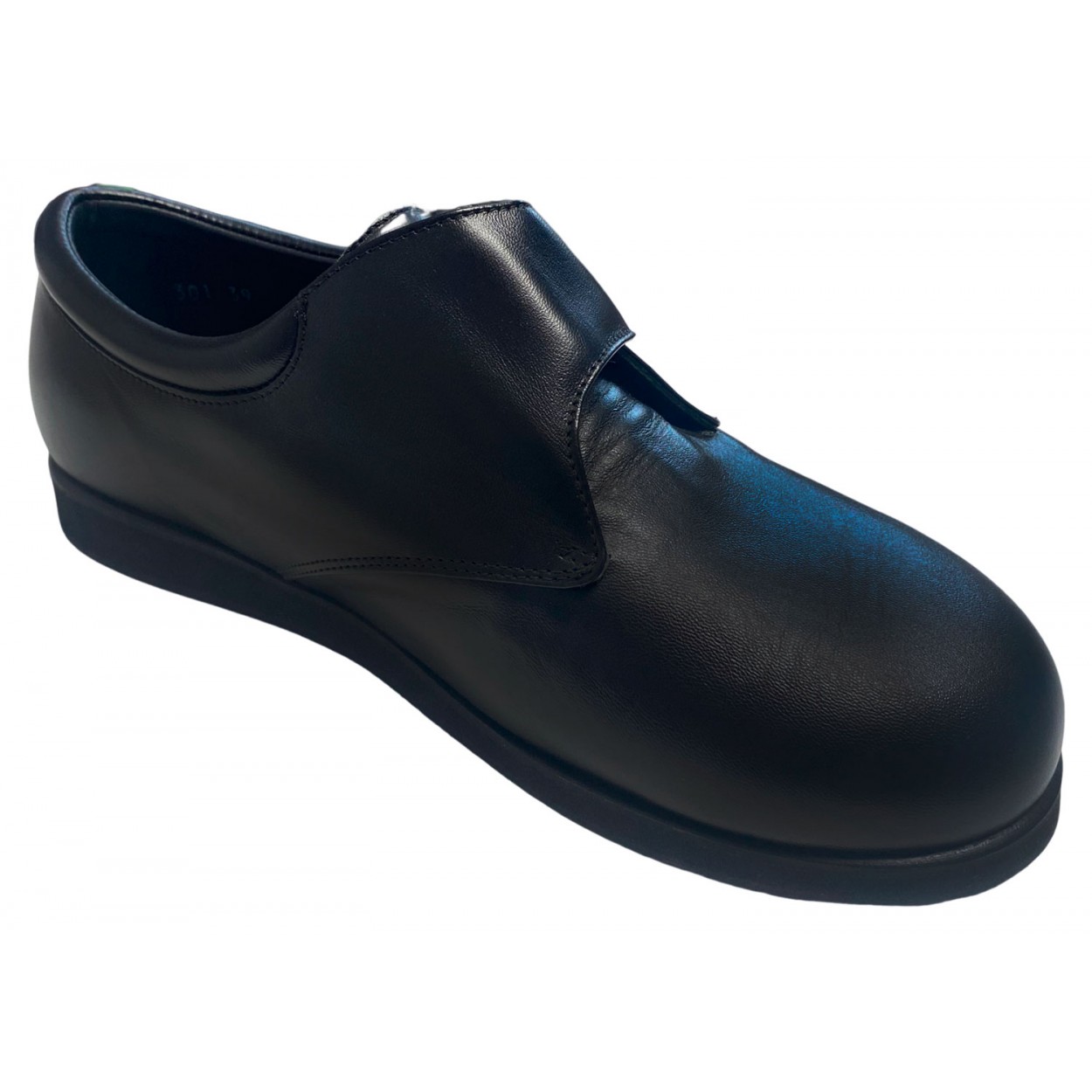 ZAPATO CABALLERO DIABETICO COLOR NEGRO CON VELCRO. TALLA 39
