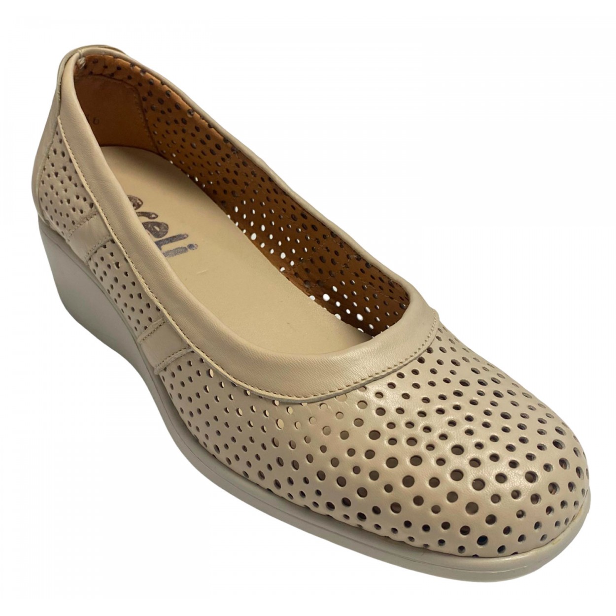 ZAPATO SEÑORA CÓMODO PUNTOS BEIGE TALLA 36