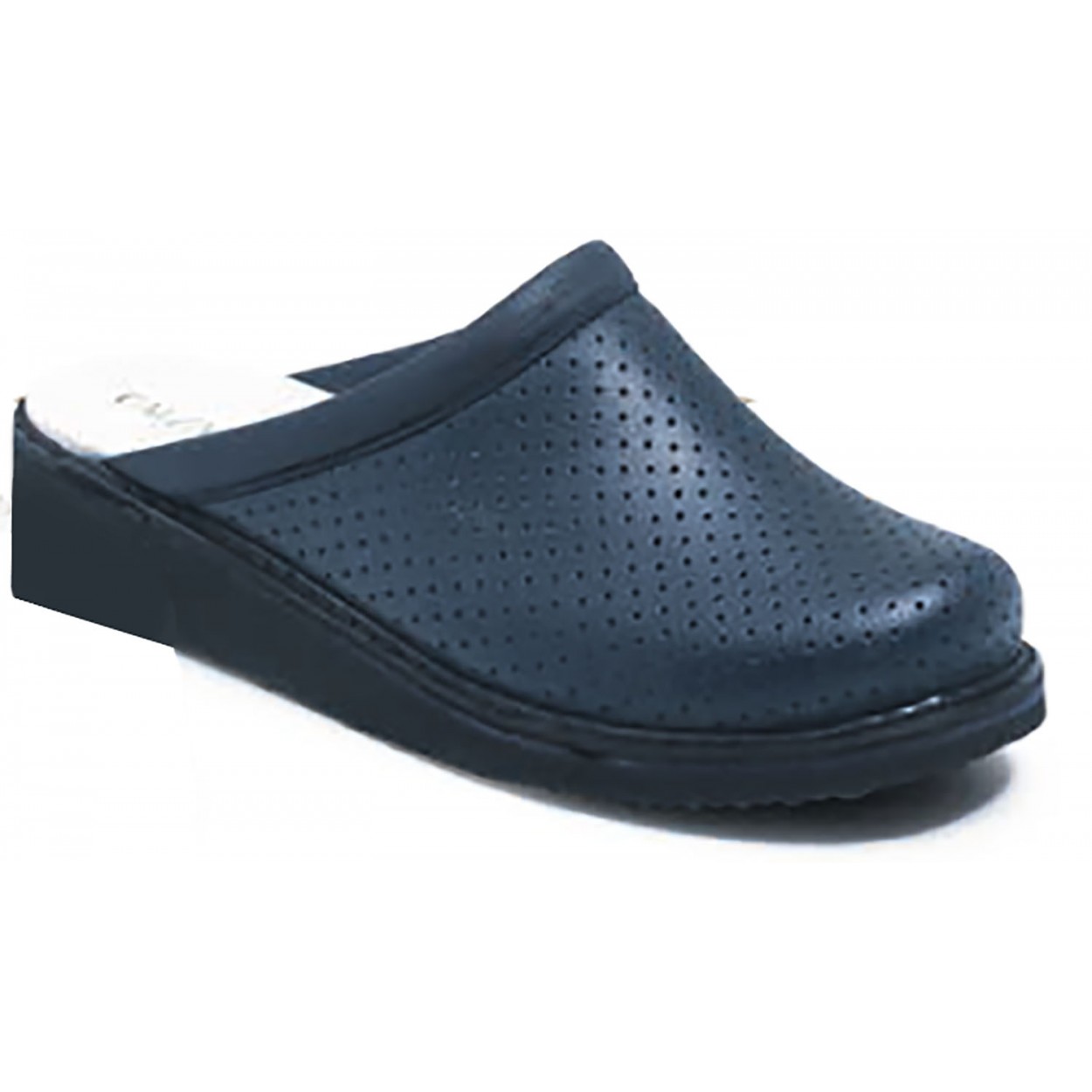 ZUECO SANITARIO UNISEX CON TALÓN ABIERTO PALA PICADA AZUL